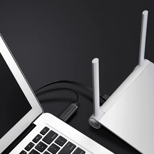 Ugreen USB Type-C - RJ45 (LAN) lapos kábel 1,5m fekete (80186 CM204) - 6