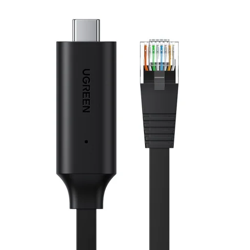 Ugreen USB Type-C - RJ45 (LAN) lapos kábel 1,5m fekete (80186 CM204) - 1