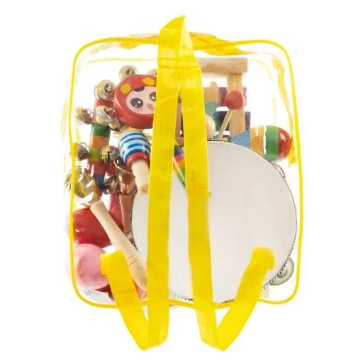 Fa játék hangszer szett gyerekeknek + hordtáska - 8