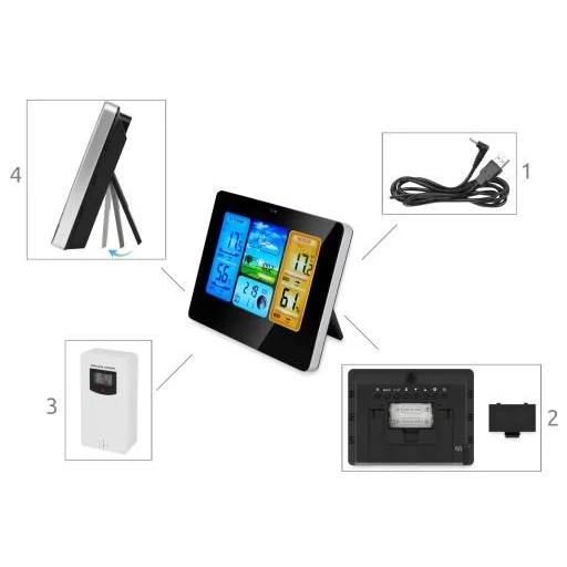 Időjárás állomás ébresztő órával és dátum kijelzéssel - 3