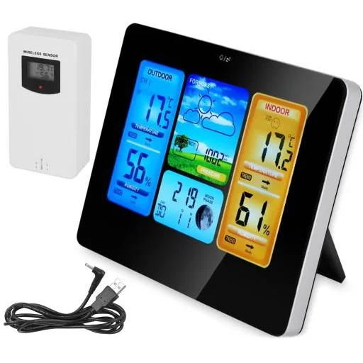 Időjárás állomás ébresztő órával és dátum kijelzéssel - 1