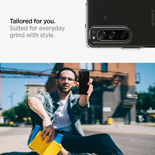 Spigen Liquid Crystal tok Sony Xperia 5 II Crystal Clear (ACS02116) - 7