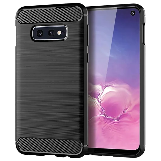  Techsuit - Szén-szilikon - Samsung Galaxy S10e - Fekete tok - 1