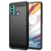  Techsuit - Szénszálas Szilikon - Motorola Moto G60 - Fekete tok thumbnail