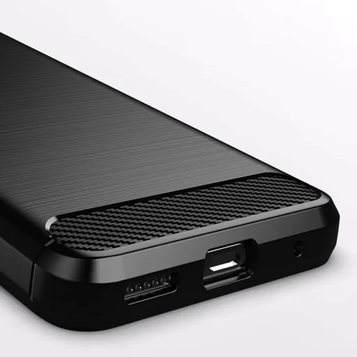  Techsuit - Szénszálas Szilikon - Motorola Moto G60 - Fekete tok - 7