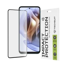  Techsuit - 111D Teljes Fedésű / Teljes Ragasztású Üveg - Motorola Moto G31 / Moto G41 / Moto G62 5G / Moto G71 5G - Fekete üvegfólia