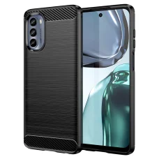  Techsuit - Szénszálas Szilikon - Motorola Moto G62 - Fekete tok