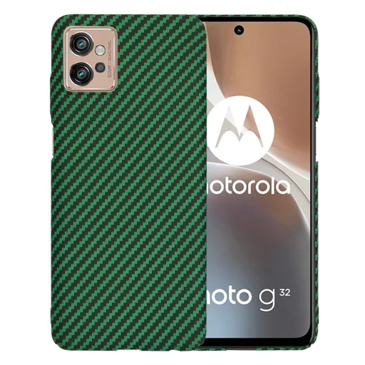  Techsuit - Carbonite FiberShell - Motorola Moto G32 - Zöld tok - 1