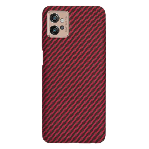  Techsuit - Karbonszálas Burkolat - Motorola Moto G32 - Piros tok - 3