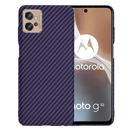  Techsuit - Carbonite FiberShell - Motorola Moto G32 - Lila tok - 1