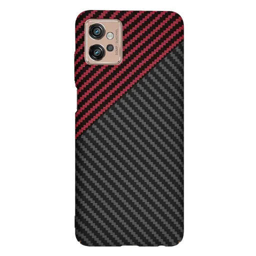  Techsuit - Karbonit Szálhéj - Motorola Moto G32 - Vörös Vortex tok - 3