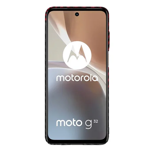  Techsuit - Karbonit Szálhéj - Motorola Moto G32 - Vörös Vortex tok - 2