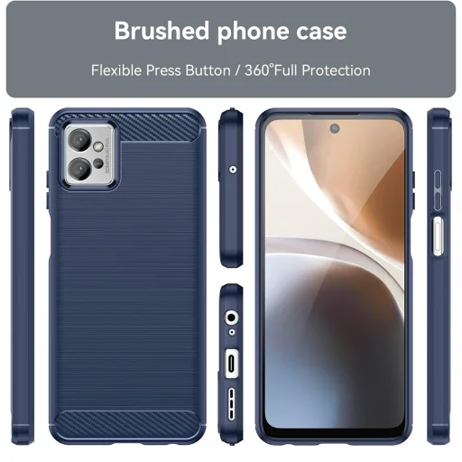  Techsuit - Karbon Szilikon - Motorola Moto G32 - Kék tok - 2