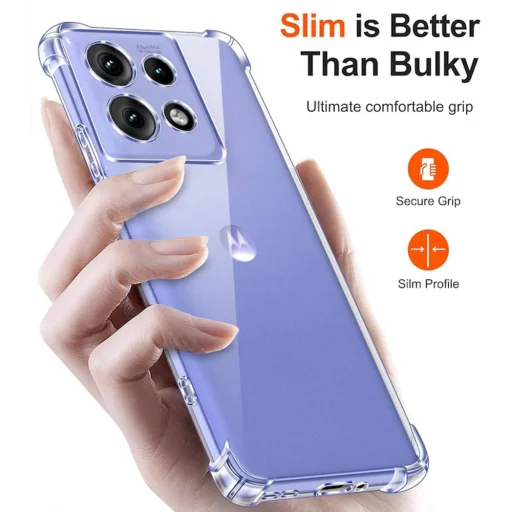  Techsuit - Ütésálló Átlátszó Szilikon - Motorola Edge 50 Neo / Motorola ThinkPhone 25 - Átlátszó tok - 2