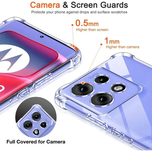  Techsuit - Ütésálló Átlátszó Szilikon - Motorola Edge 50 Neo / Motorola ThinkPhone 25 - Átlátszó tok - 4