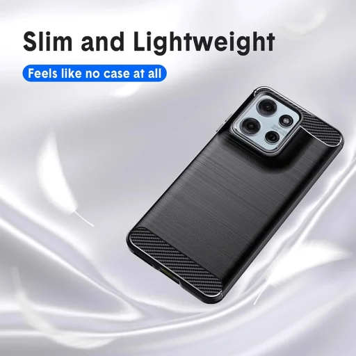  Techsuit - Karbon Szilikon - Motorola Moto G15 / G15 Power - Fekete tok - 6