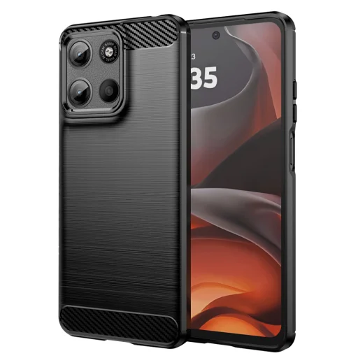  Techsuit - Karbon Szilikon - Motorola Moto G15 / G15 Power - Fekete tok - 1