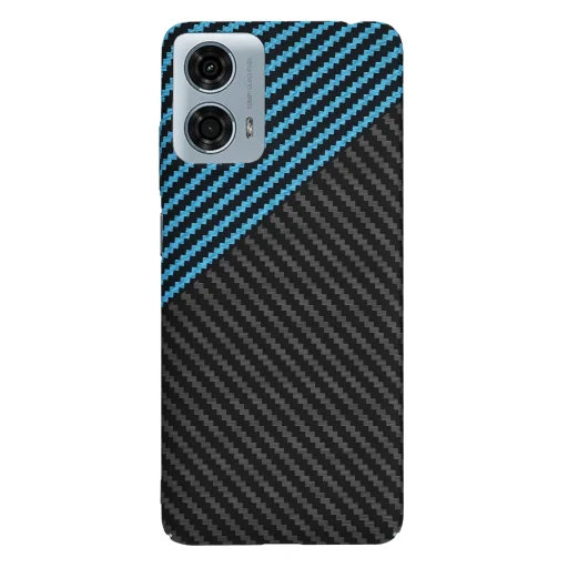  Techsuit - Karbonit Szálház - Motorola Moto G24 Power - Kék Impulzus tok - 3