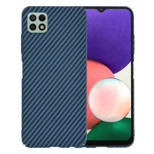  Techsuit - Carbonite Fiberhéj - Samsung Galaxy A22 5G - Ciánkék tok - 1