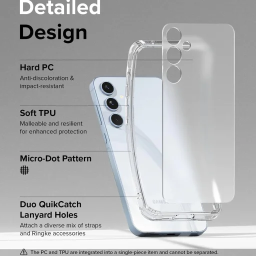  Ringke - Fusion - Samsung Galaxy A55 5G - Matt átlátszó tok - 6