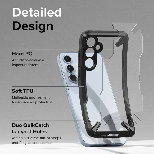  Ringke - Fusion X - Samsung Galaxy A55 5G - Fekete tok - 3