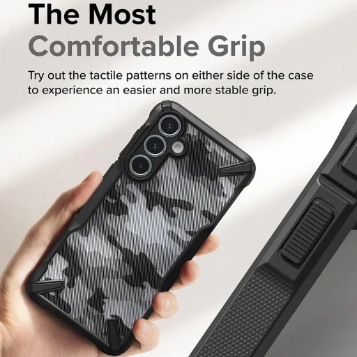  Ringke - Fusion X Design - Samsung Galaxy A55 5G - Terepmintás fekete tok - 3