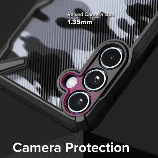  Ringke - Fusion X Design - Samsung Galaxy A55 5G - Terepmintás fekete tok - 5