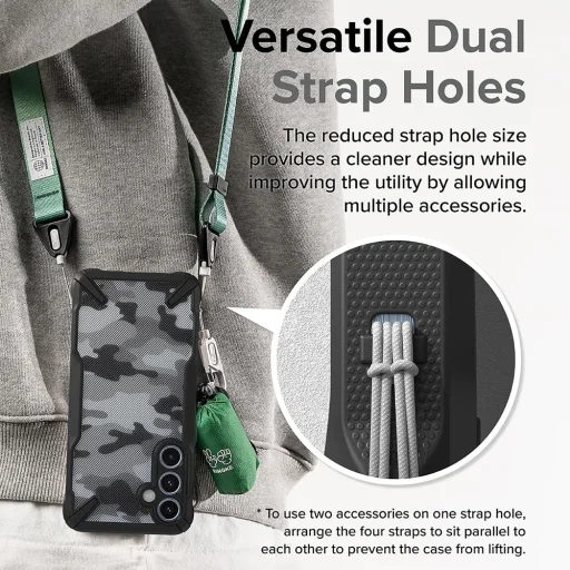  Ringke - Fusion X Design - Samsung Galaxy A55 5G - Terepmintás fekete tok - 7