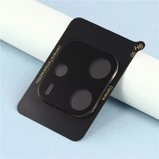  Techsuit - Teljes Kamera Üveg - Xiaomi Redmi Note 14 4G regionális verzió - Fekete üvegfólia - 4