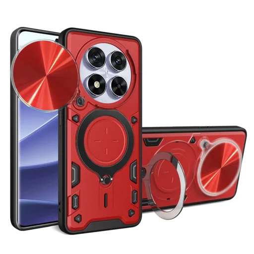  Techsuit - CamGuard Pro - Xiaomi Redmi Note 14 Pro - Piros tok - 1