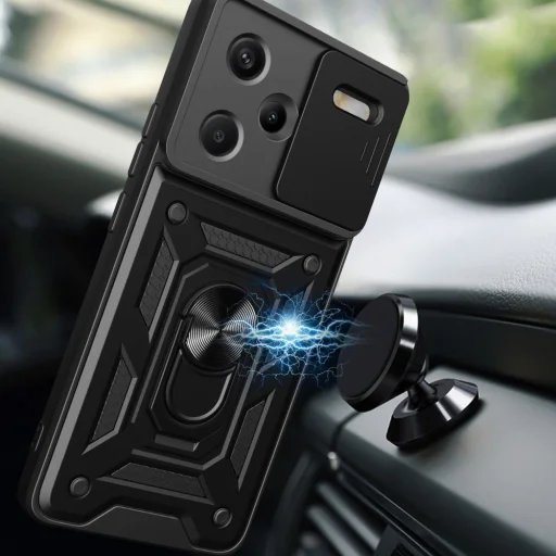  Techsuit - CamShield Sorozat - Xiaomi Redmi Note 13 Pro+ 5G - Fekete tok - 4