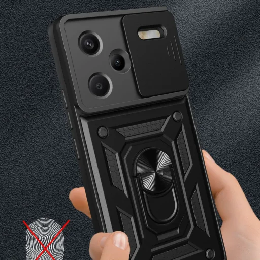  Techsuit - CamShield Sorozat - Xiaomi Redmi Note 13 Pro+ 5G - Fekete tok - 6