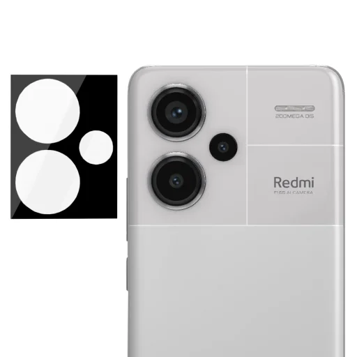  Techsuit - Teljes Kameravédő Üveg - Xiaomi Redmi Note 13 Pro+ 5G - Fekete üvegfólia - 1