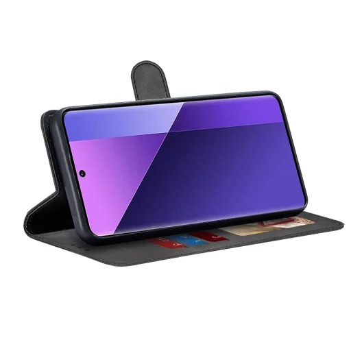  Techsuit - Napló könyv - Xiaomi Redmi Note 13 Pro+ 5G - Fekete tok - 2