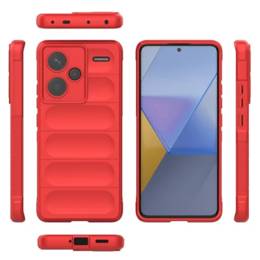  Techsuit - Varázspajzs - Xiaomi Redmi Note 13 Pro+ 5G - Piros tok - 2
