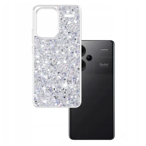  Techsuit - Csillogó Csillámpor - Xiaomi Redmi Note 13 Pro+ 5G - Fehér tok - 1