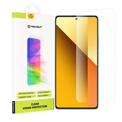  Techsuit - Tiszta Látásüveg - Xiaomi Redmi Note 13 5G / Note 13 Pro 5G / Poco X6 - Átlátszó üvegfólia - 1
