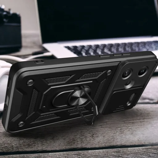  Techsuit - CamShield Sorozat - Xiaomi Redmi Note 13 Pro+ 5G - Fekete tok - 2