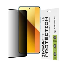  Techsuit - 111D Teljes Ragasztású Képernyővédő - Xiaomi Redmi Note 13 5G - Fekete üvegfólia