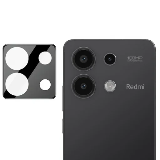  Techsuit - Teljes kameraüveg - Xiaomi Redmi Note 13 4G - Fekete üvegfólia - 1