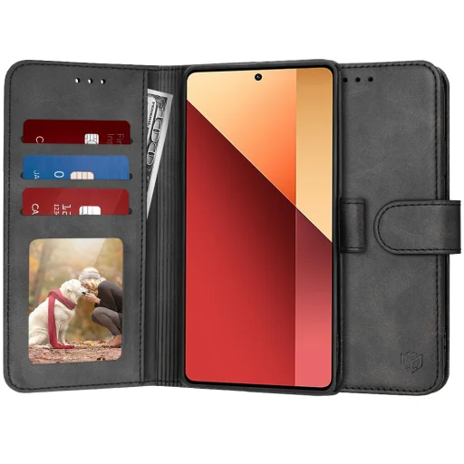  Techsuit - Naptárkönyv - Xiaomi Redmi Note 13 Pro 4G / Poco M6 Pro 4G - Fekete tok - 1