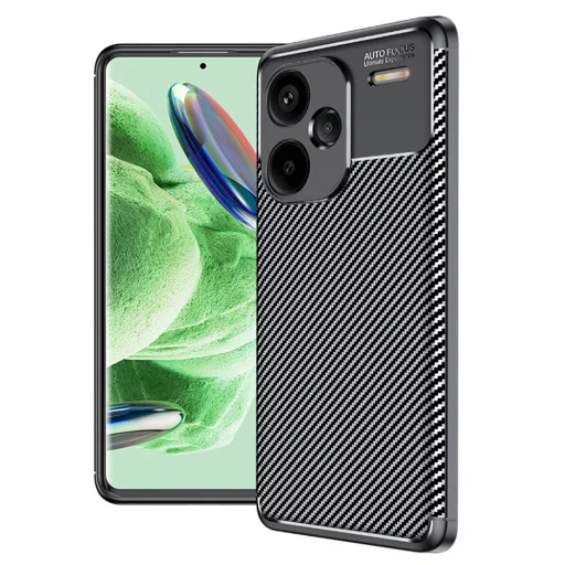  Techsuit - Szénszálas - Xiaomi Redmi Note 13 Pro+ 5G - Fekete tok - 1