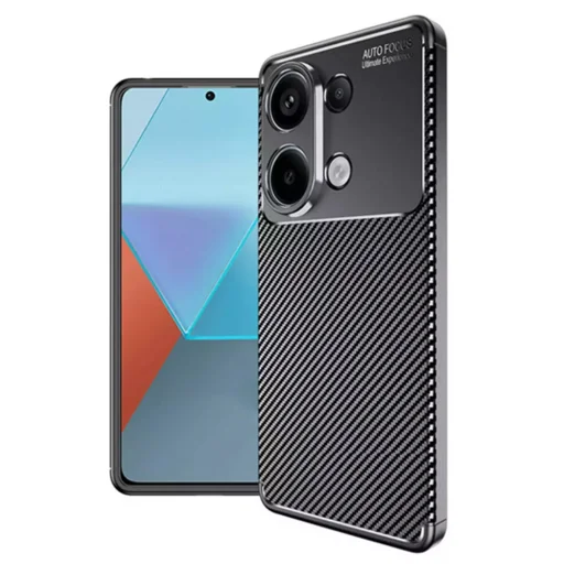  Techsuit - Karbonszálas - Xiaomi Redmi Note 13 Pro 4G / Poco M6 Pro 4G - Fekete tok - 1