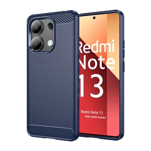  Techsuit - Karbon Szilikon - Xiaomi Redmi Note 13 4G - Kék tok - 1