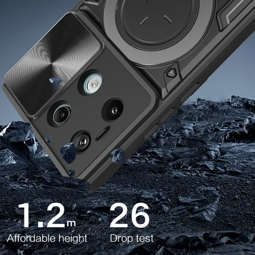  Techsuit - CamGuard Pro - Xiaomi Redmi Note 13 Pro 5G / Poco X6 - Fekete tok - 5