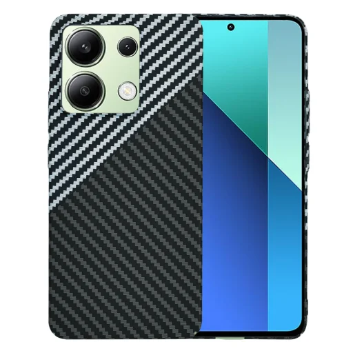  Techsuit - Carbonit Szálhéj - Xiaomi Redmi Note 13 4G - Lopakodó Szürke tok - 1