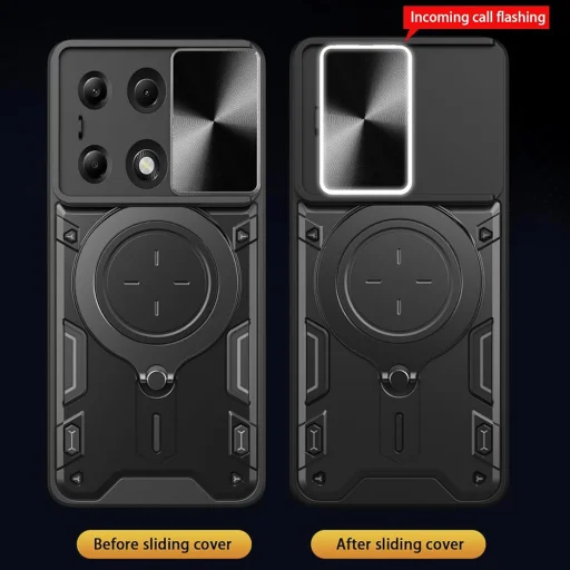  Techsuit - CamGuard Pro - Xiaomi Redmi Note 13 Pro 4G / Poco M6 Pro 4G - Fekete tok - 3