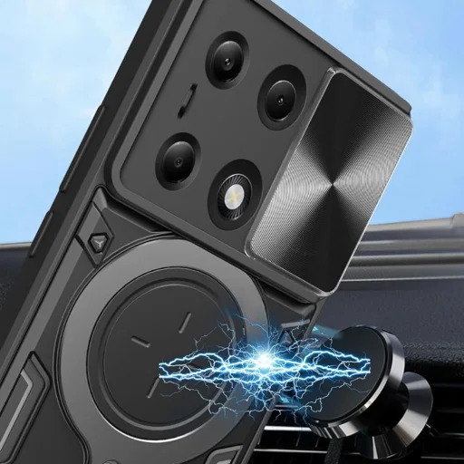  Techsuit - CamGuard Pro - Xiaomi Redmi Note 13 Pro 4G / Poco M6 Pro 4G - Fekete tok - 5