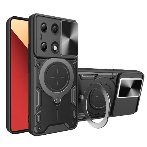  Techsuit - CamGuard Pro - Xiaomi Redmi Note 13 Pro 4G / Poco M6 Pro 4G - Fekete tok - 1