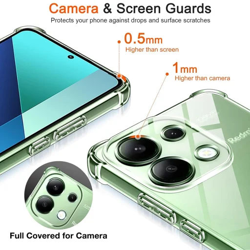  Techsuit - Ütésálló Átlátszó Szilikon - Xiaomi Redmi Note 13 4G - Átlátszó tok - 5